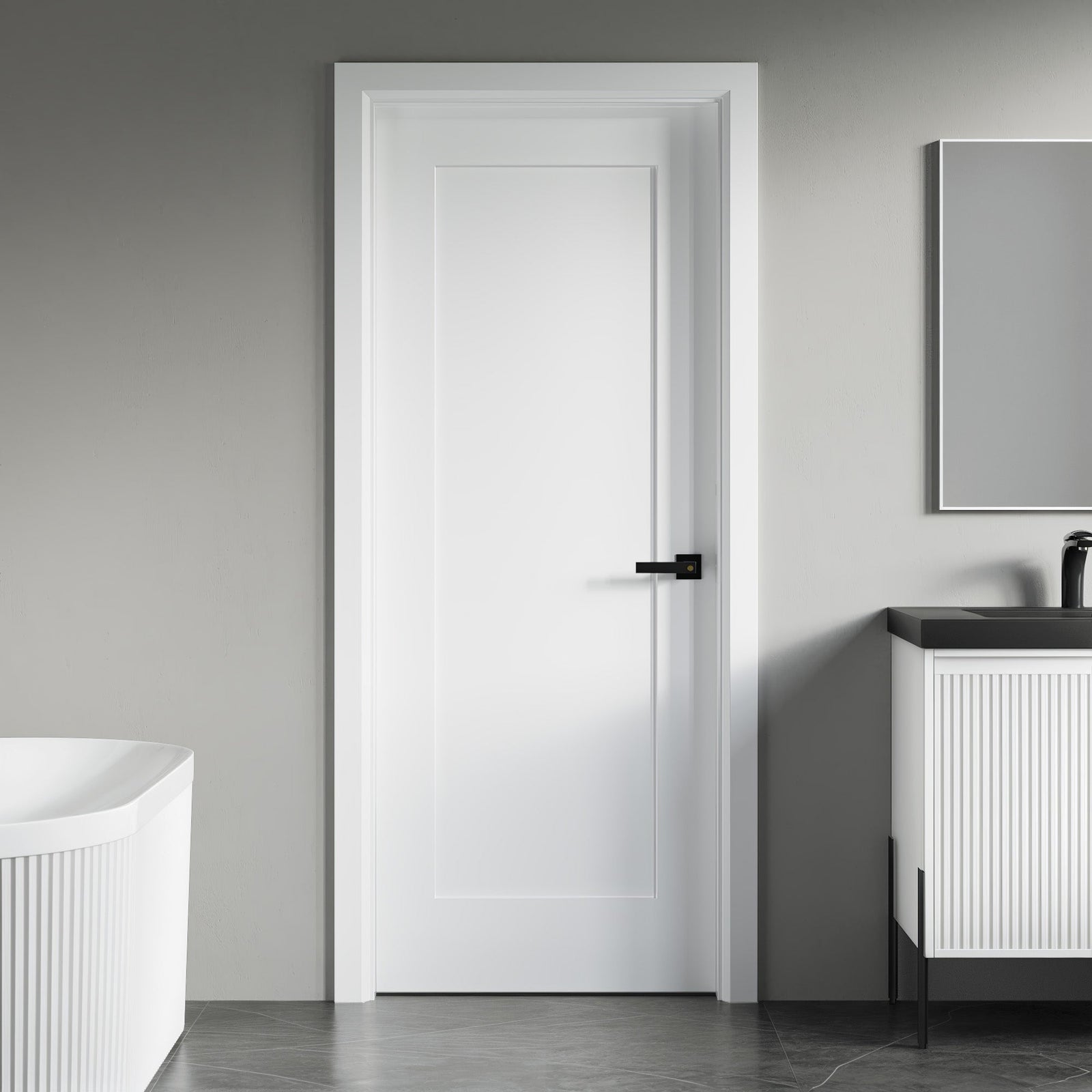 Dowell Primed Door Slab, Door Frame Kit