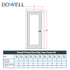 Dowell Primed Door Slab, Door Frame Kit