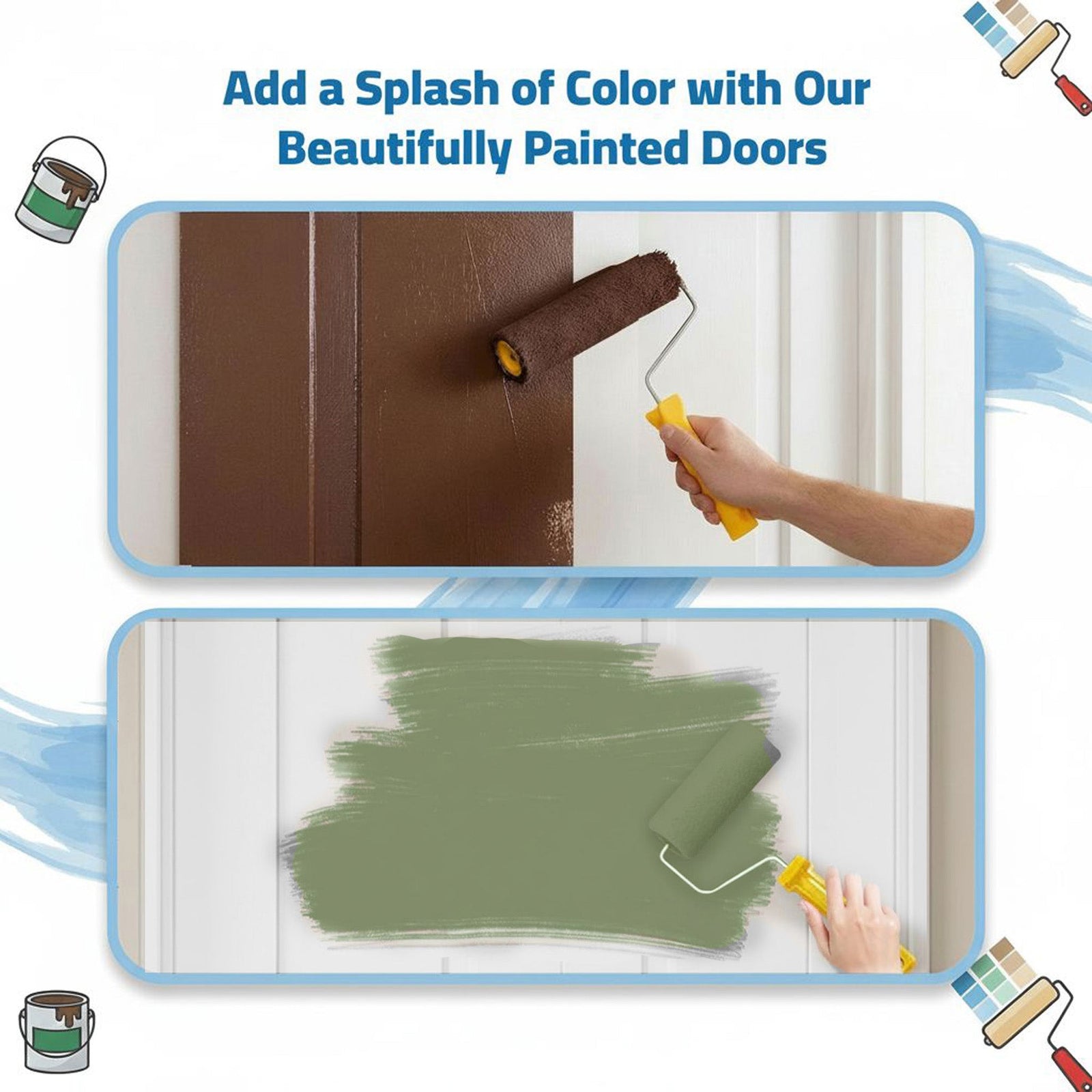 Dowell Primed Door Slab, Door Frame Kit
