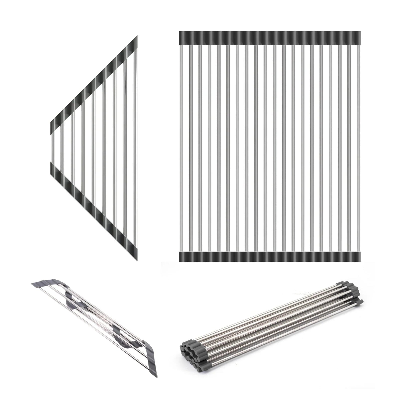 Dowell Over the Sink Roll-Up Dish Drying Rack, High-Quality, Foldable Tube Design, Space Saving Sink Organizer, Sturdy, Easy to Clean, Stylish Look