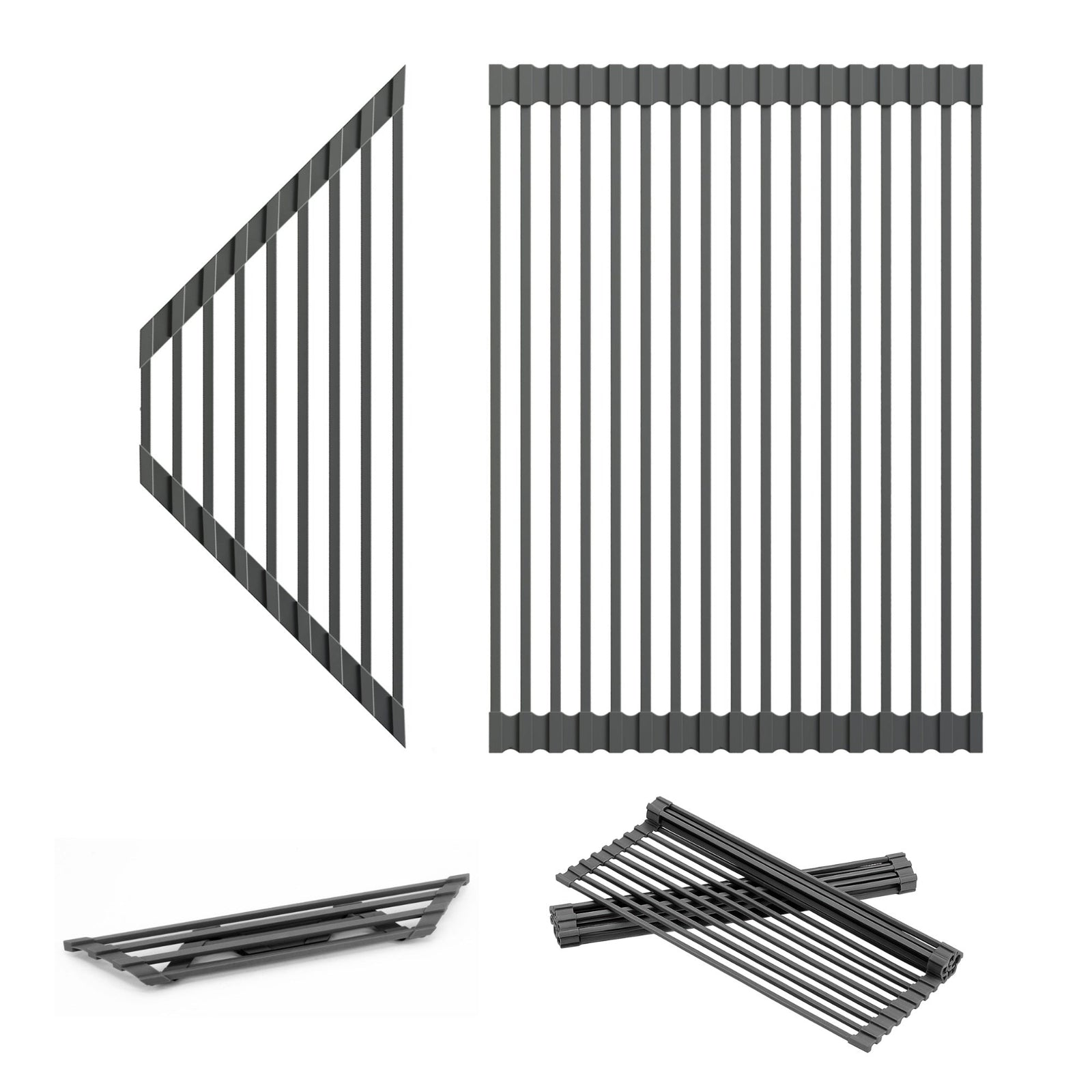Dowell Over the Sink Roll-Up Dish Drying Rack, High-Quality, Foldable Tube Design, Space Saving Sink Organizer, Sturdy, Easy to Clean, Stylish Look