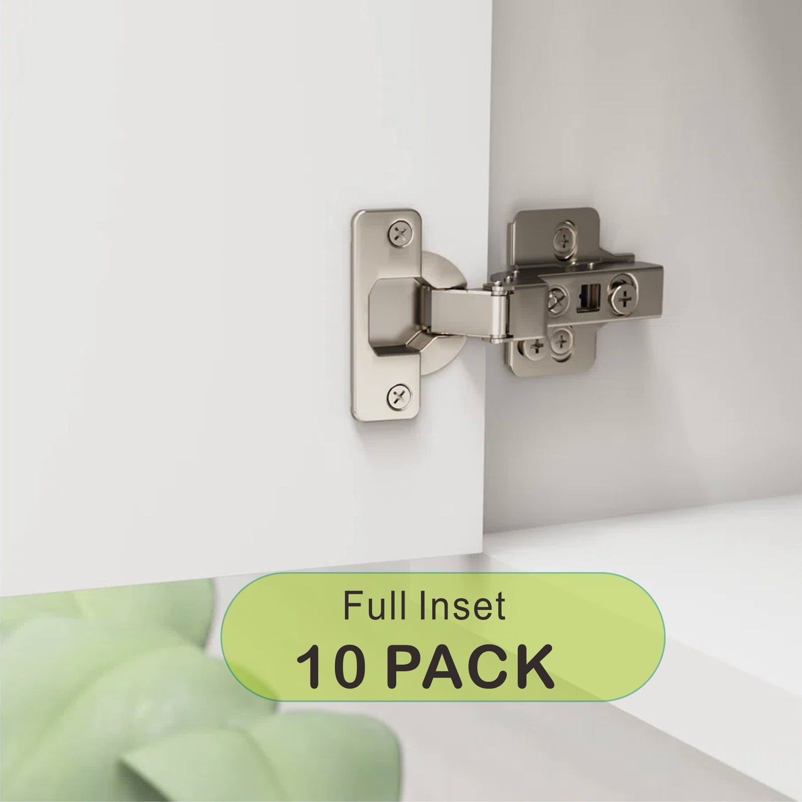 Dowell Soft-Close Adjustable Cabinet Hinge, Nickel Finish