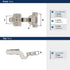 Dowell Soft-Close Adjustable Cabinet Hinge, Nickel Finish