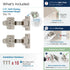 Dowell Soft-Close Adjustable Cabinet Hinge, Nickel Finish