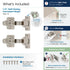 Dowell Soft-Close Adjustable Cabinet Hinge, Nickel Finish