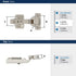 Dowell Soft-Close Adjustable Cabinet Hinge, Nickel Finish