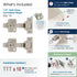 Dowell Soft-Close Adjustable Cabinet Hinge, Nickel Finish