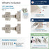 Dowell Soft-Close Adjustable Cabinet Hinge, Nickel Finish