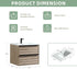 Goldea 24" Vanity with Sink, Modern Vanity Bathroom with 2 Extra Big Drawers, Wall Mounted Floating - gd003 Series