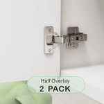 Dowell Soft-Close Adjustable Cabinet Hinge, Nickel Finish