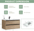 Goldea 30" Vanity with Sink, Modern Vanity Bathroom with 2 Extra Big Drawers, Wall Mounted Floating - gd003 Series