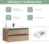 Goldea 36" Vanity with Sink, Modern Vanity Bathroom with 2 Extra Big Drawers, Wall Mounted Floating - gd003 Series